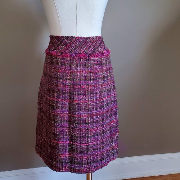 Doncaster Wool Boucle Tweed A-Line Skirt Small - Picture 6 of 15